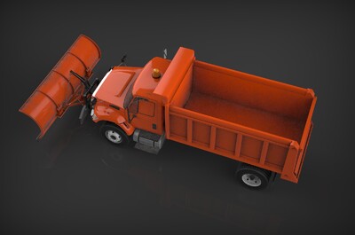 次世代pbr铲雪车扫雪车清道车推雪除雪城市卫生特殊车辆公共车辆