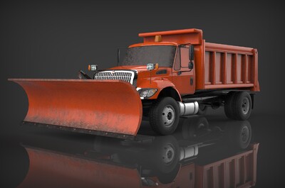 次世代pbr铲雪车扫雪车清道车推雪除雪城市卫生特殊车辆公共车辆