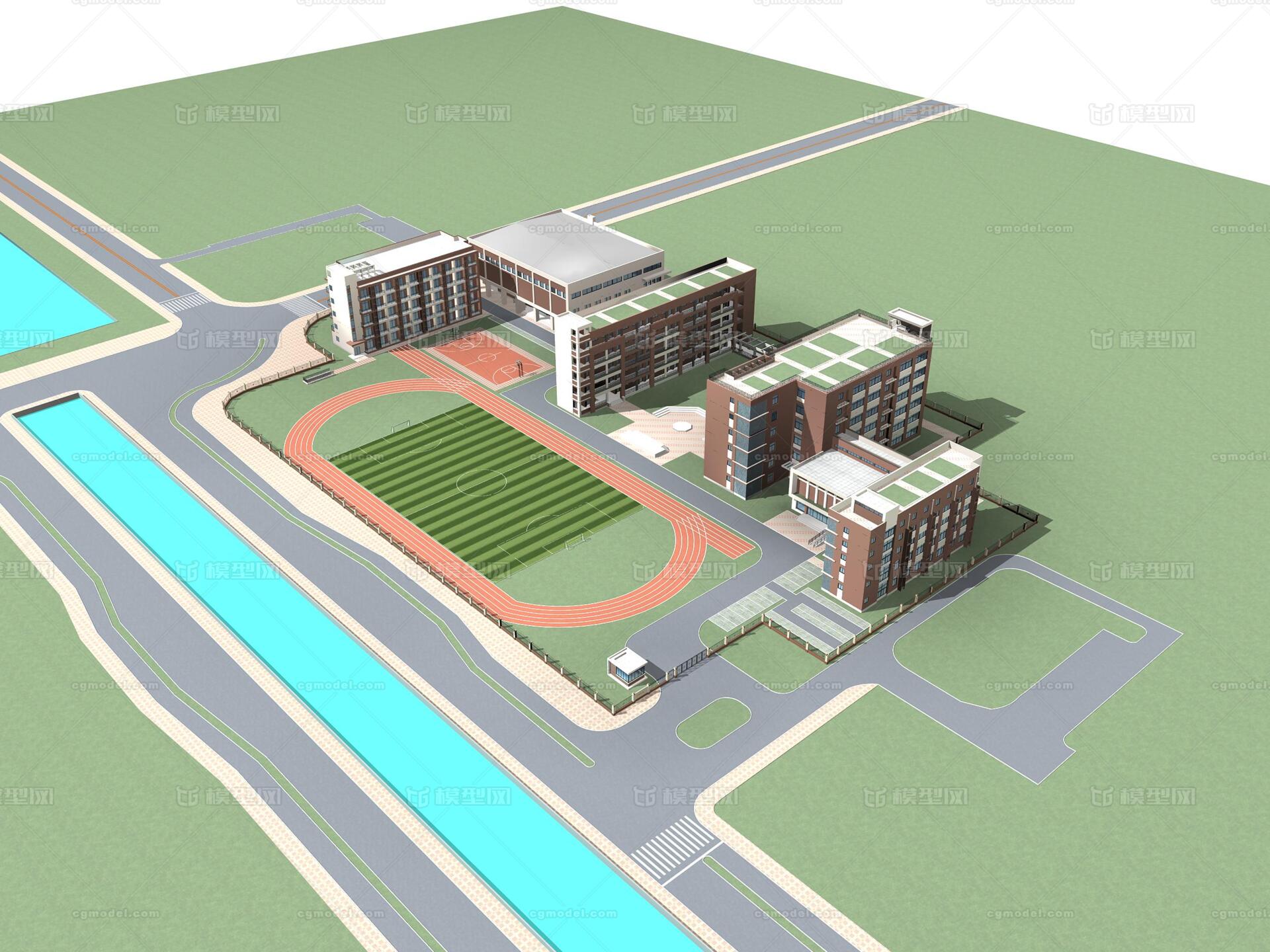 学校 学校模型 教学楼 建筑 建筑模型 现代建筑