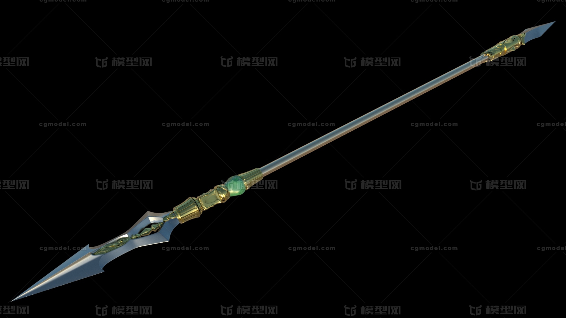 长矛 标枪 冷兵器_lizereike作品_武器冷兵器_cg模型网