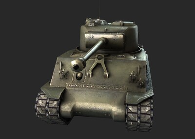 pbr 二战美军 m4a3e8 谢尔曼坦克 雪曼