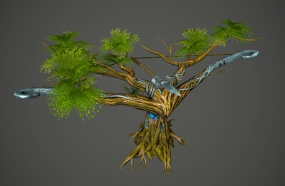 次世代 精灵树弓弩 精灵弩车  2k贴图 弩箭简模 大型弓弩  冷兵器