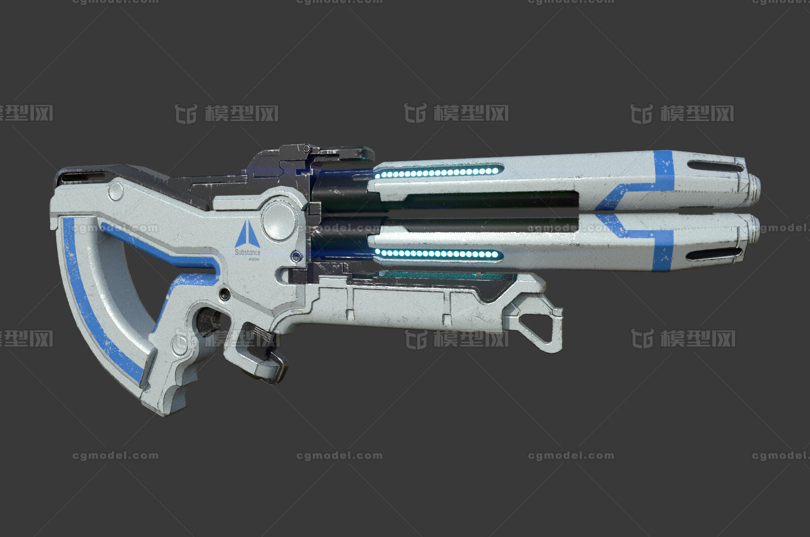 未来科幻枪械,pbr次时代模型_wugang1022作品_武器枪械模型_cg模型网