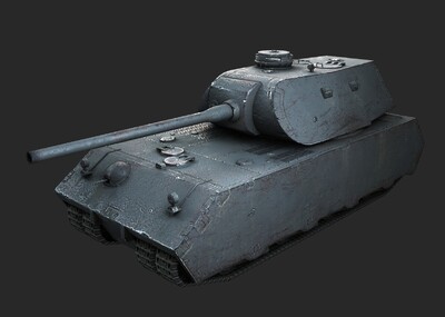 pbr 二战德国鼠式坦克 纳粹panzer viii maus 超重型坦克