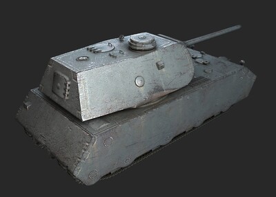 pbr 二战德国鼠式坦克 纳粹panzer viii maus 超重型坦克