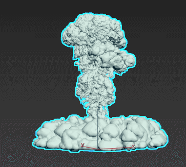 核弹爆炸的蘑菇云模型