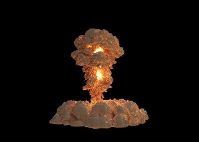 核弹爆炸的蘑菇云模型