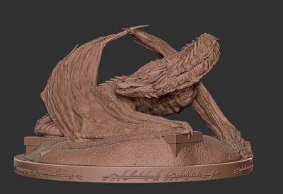 魔戒 指环王 霍比特人 巨龙 史矛革 3d打印文件