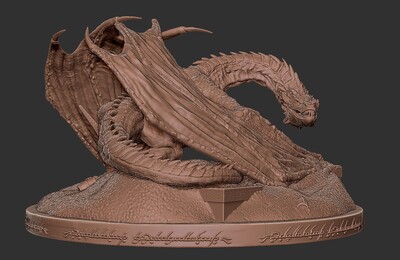 魔戒 指环王 霍比特人 巨龙 史矛革 3d打印文件