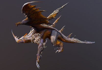 写实 沙地龙 沙漠龙 魔幻龙 dragon恶龙