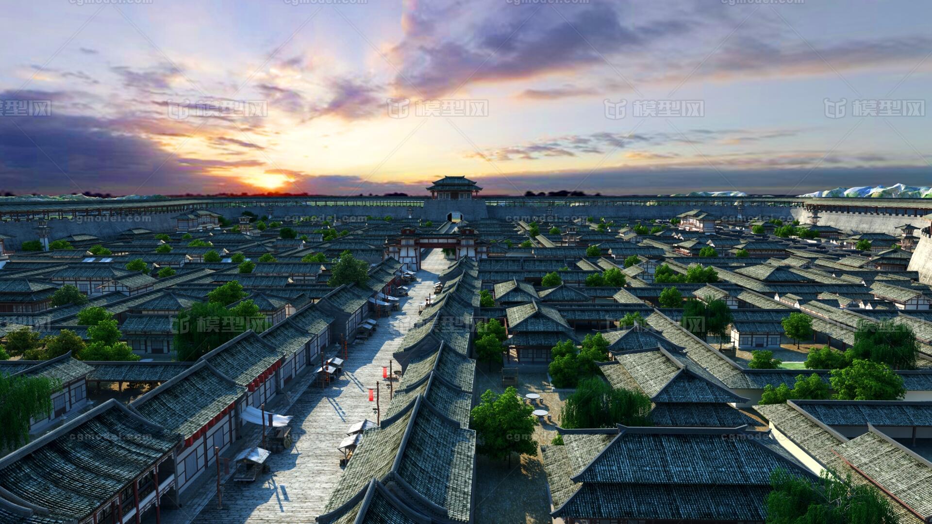 古城池 古代城池 古建 古城 古镇 古镇街道 古城大鸟瞰 古代集市 古城