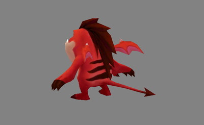 卡通q版 小火龙 炎龙宝宝 小飞龙 魔龙 小恶龙 恶魔尾巴