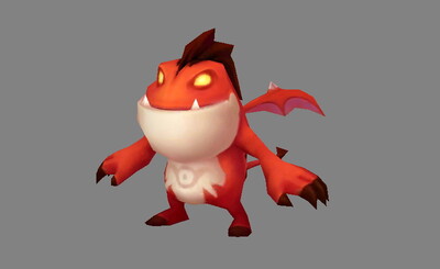 卡通q版 小火龙 炎龙宝宝 小飞龙 魔龙 小恶龙 恶魔尾巴