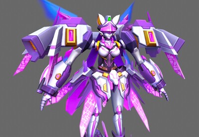 科幻 爱丽丝 机甲 mech 卡通  女战斗机甲 机甲猎人