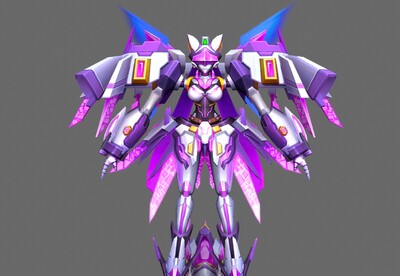 科幻 爱丽丝 机甲 mech 卡通  女战斗机甲 机甲猎人