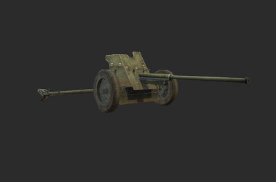 苏式45毫米反坦克炮 轻型火炮 牵引炮 大炮 火炮 榴弹炮 平射炮 模型