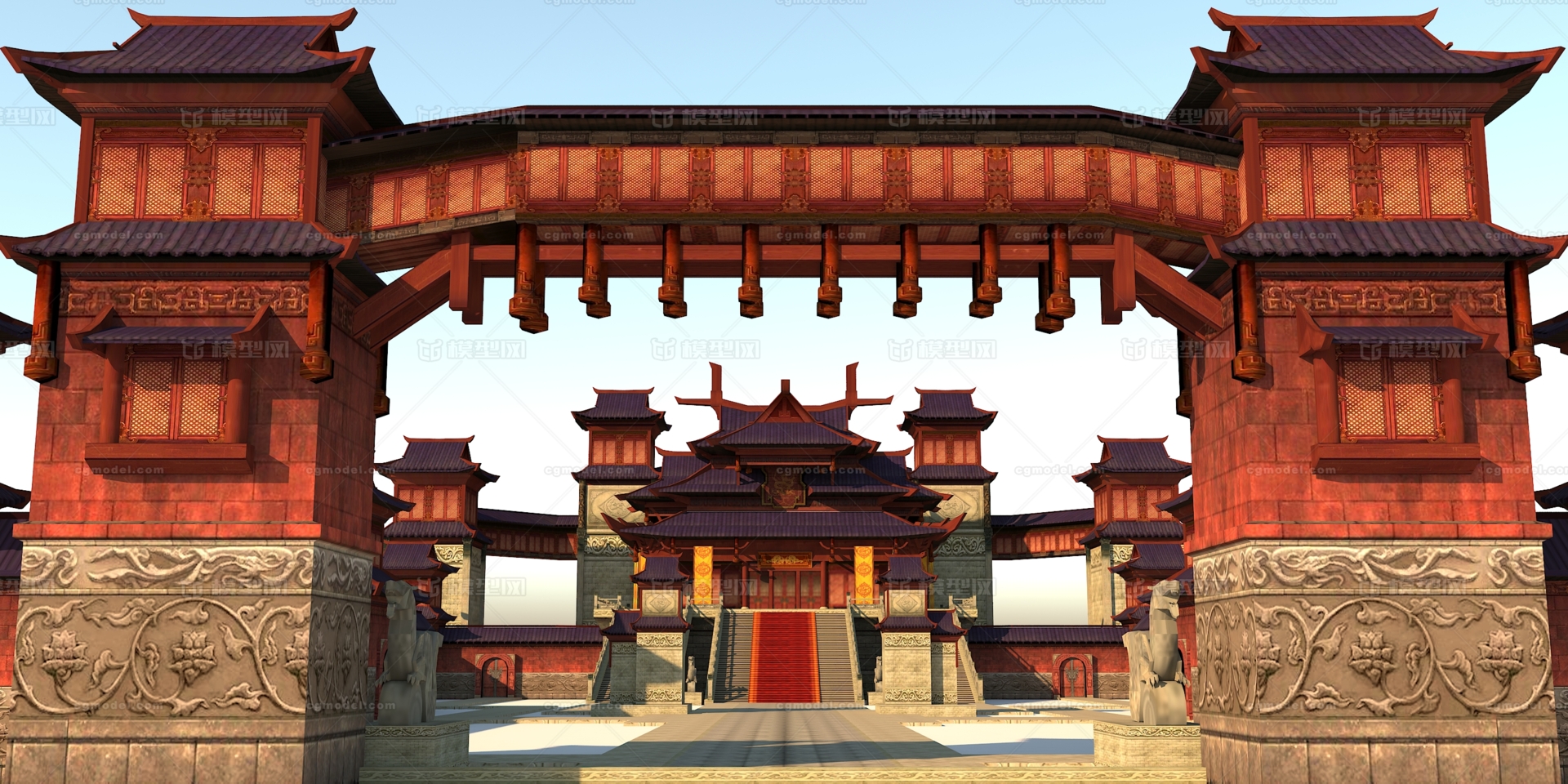 宫殿场景制作_宁196548作品_建筑历史建筑_cg模型网