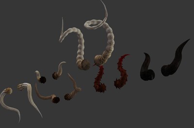 horns 牛角 鹿角 羊角 角 头角 触角 角触 龙角 额角 羚角 恶魔头角