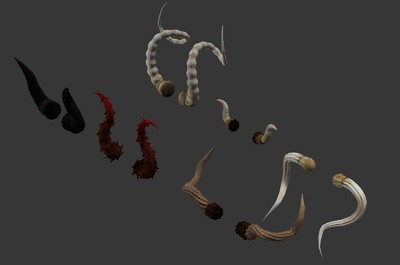 horns 牛角 鹿角 羊角 角 头角 触角 角触 龙角 额角 羚角 恶魔头角