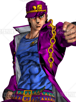 Jojo的奇妙冒险空条承太郎三乔3d模型带骨骼绑定乔乔的奇妙冒险空条q太郎 三乔 阿强 Cg模型网 Cgmodel 三维设计师交流互动平台 专注多品类3d模型下载 原创作品分享 软件学习