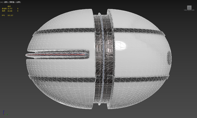 次世代 pbr 宇宙飞船 外星飞船 胶囊飞船 逃生舱 太空飞船 科幻球 sci