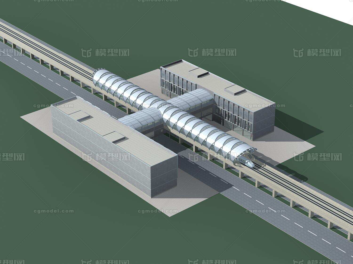 乔司站 高铁站 高铁站模型 建筑 建筑模型 现代建筑