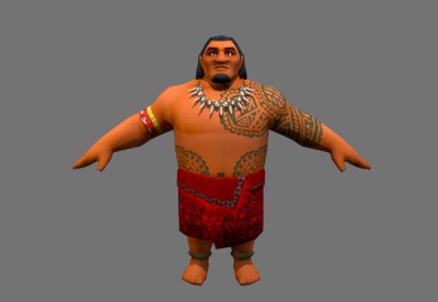 卡通 毛伊 海洋奇缘 动画角色  手绘 半神