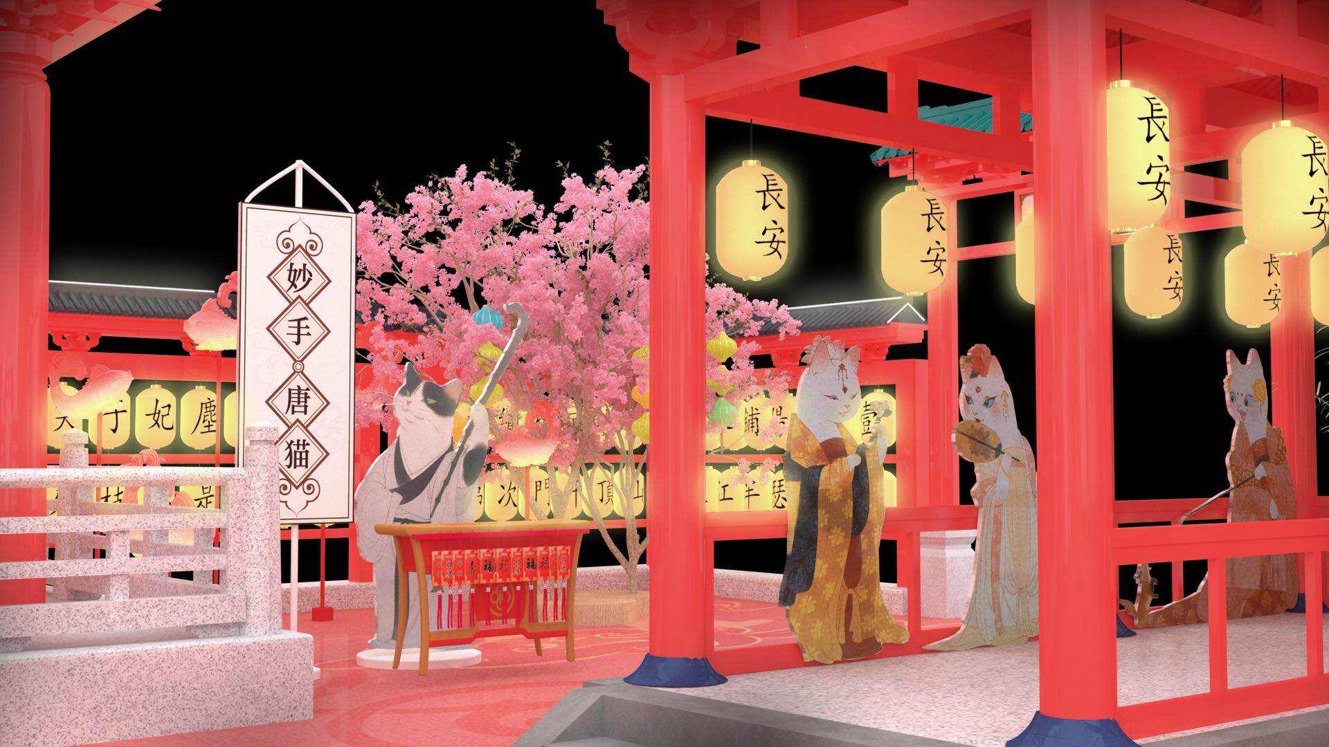 商业美陈 唐朝建筑 春节美陈 新年美陈 主题场景