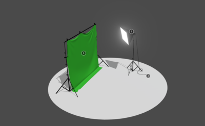 摄影棚 绿幕_dashi333作品_场景场景部件_cg模型网