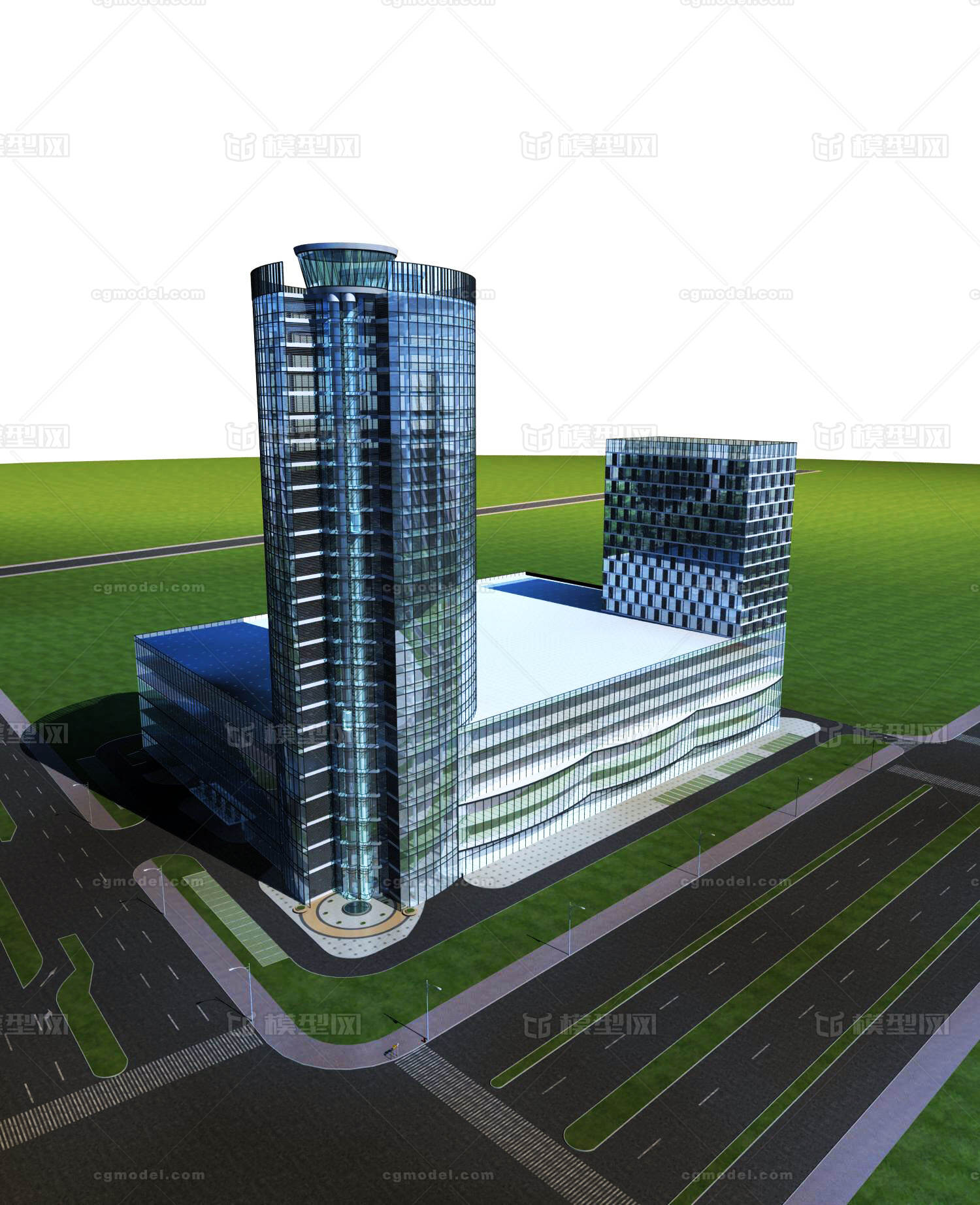 商业综合体 酒店 酒店模型 建筑 建筑模型 现代建筑 高层建筑