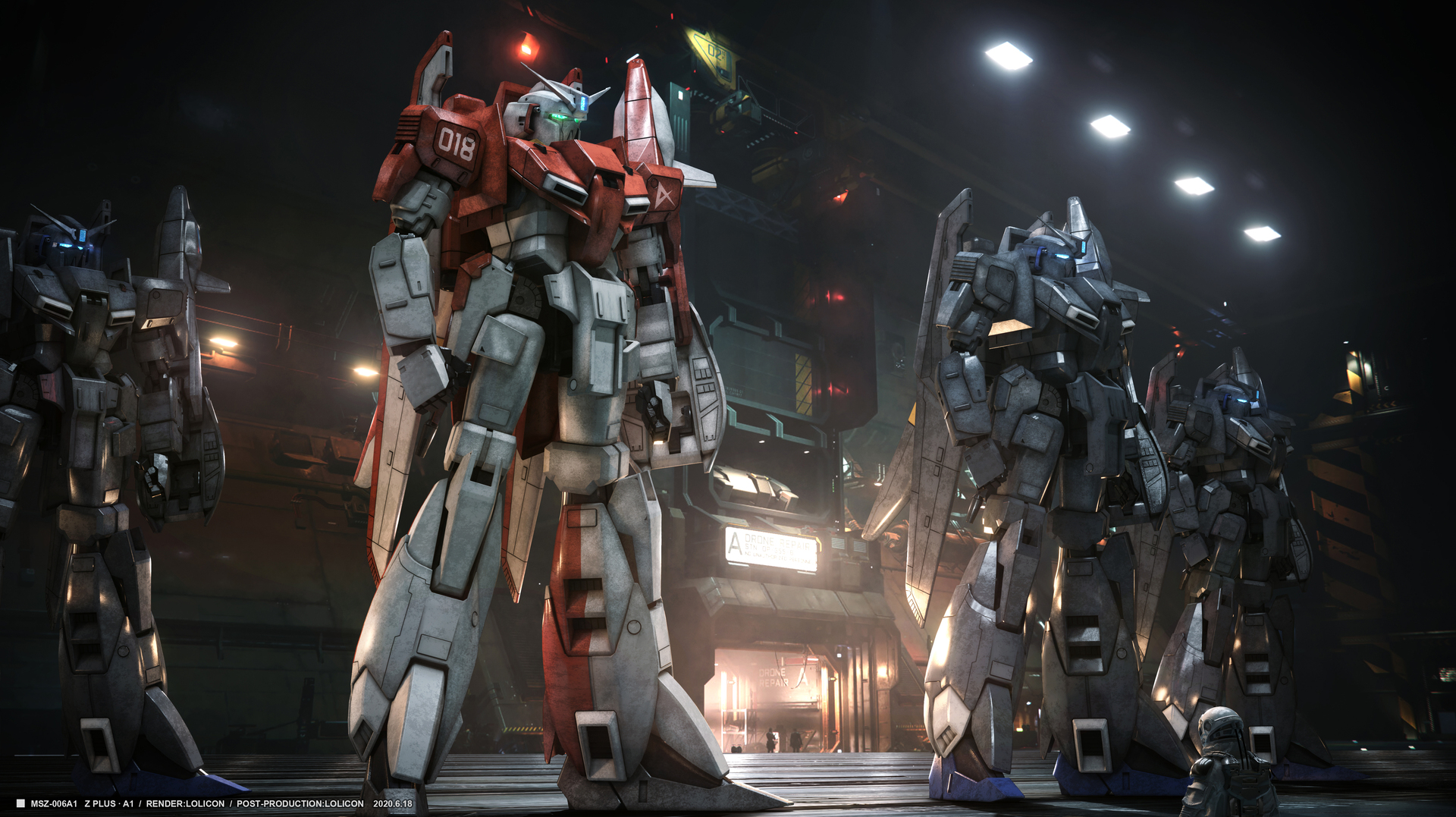 zplus机库渲染合成