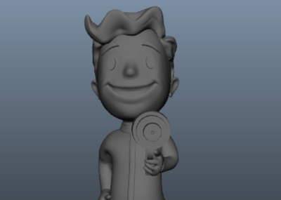 辐射避难所里的bb小子_xiamanhuahuo作品_人物男人_cg模型网