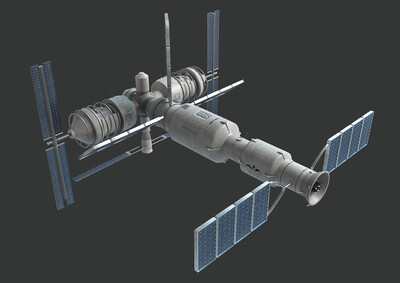 简模 空间站 国际_ymhd110110作品_飞机/航空器其他航天设施_cg模型网