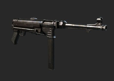 pbr 二战德国 mp40冲锋枪 mas_c5银河作品_武器枪械模型_cg模型网