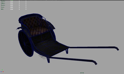 黄包车 人力车 东洋车 手拉黄包车 模型