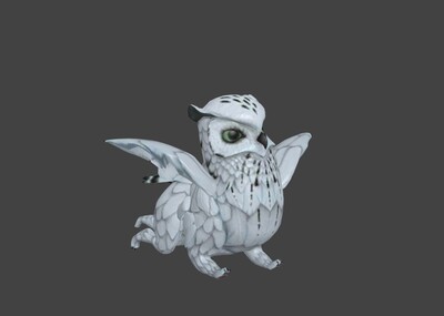 卡通猫头鹰四足猫头鹰鸟怪带动画