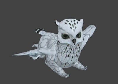 卡通猫头鹰四足猫头鹰鸟怪带动画