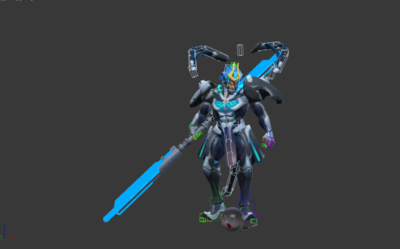 次世代孙悟空 机械战士 科幻战士模型-机器人/机甲模型库-3ds max(.