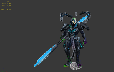 次世代孙悟空 机械战士 科幻战士模型-机器人/机甲模型库-3ds max(.