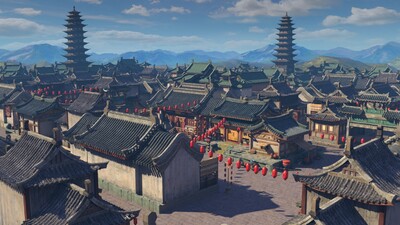 古代街道 古代房子模型-古代场景模型库-Maya(.ma/.mb)模型下载-cg模型网