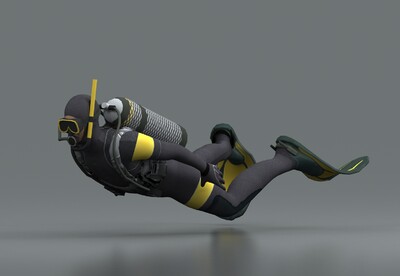 男潜水员 蛙人 救生员 潜水服 潜水镜 特种部队 潜水装备 救援服 氧气