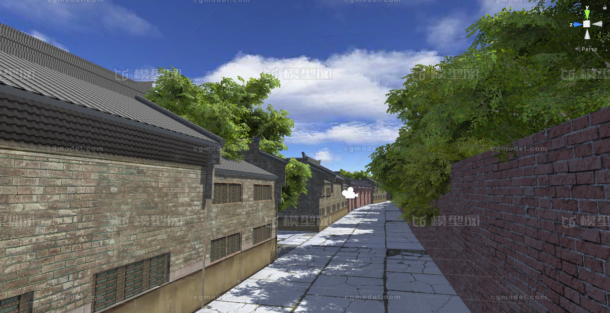 古镇 城镇模型-古代场景模型库-Unity模型下载-cg模型网