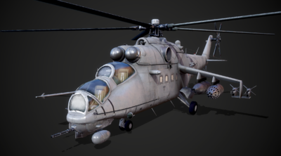 次世代pbr 苏联 俄罗斯 mi-35 _joker2020作品_飞机/航空器军用直升机