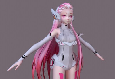 科幻星空少女 动漫 科幻机器少女_cgmt1991作品_人物女人_cg模型网