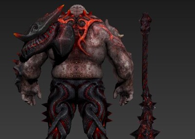 男人 异形 凶猛 恐怖 写实 (全球游戏_js789作品_人物异形怪物_cg模型