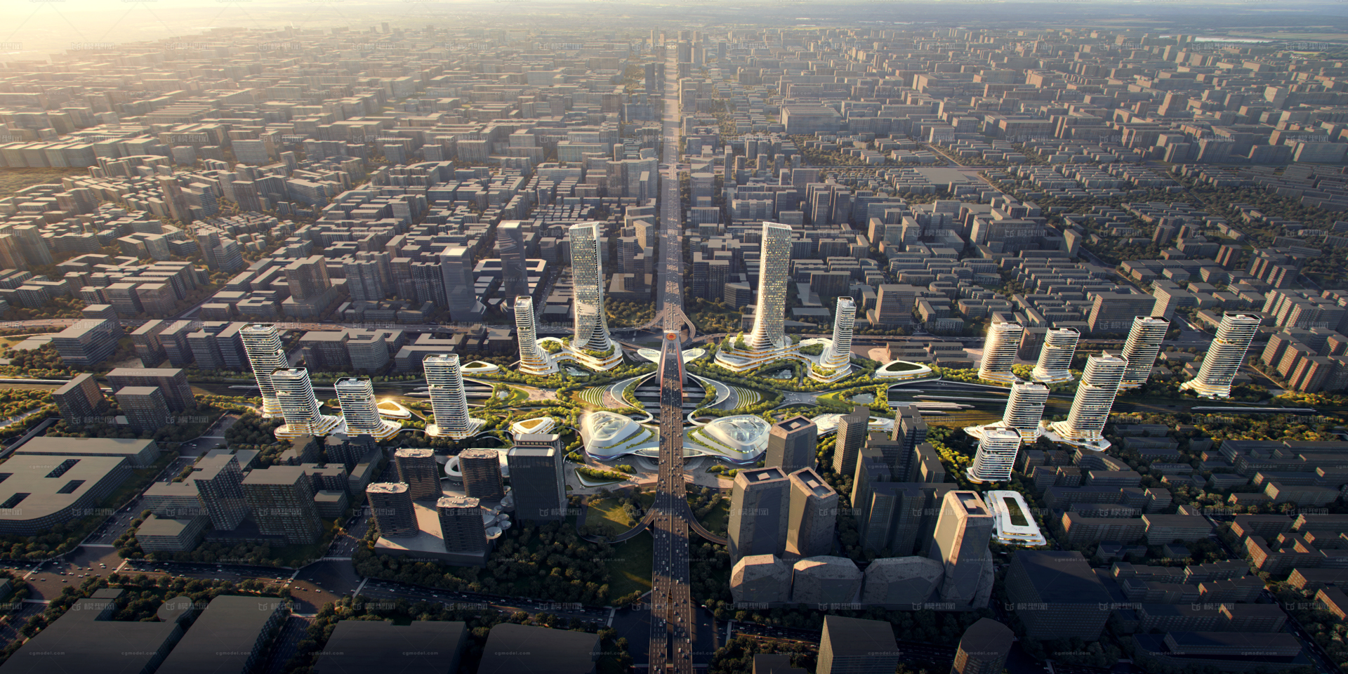 成都南站城市设计,高铁站建筑,城市设计,城市建筑群,现代城市,高铁