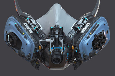 次时代科幻口罩 科幻面罩 机械应表面 防毒面具 氧气呼吸器 化学武器