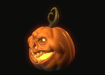 pbr次世代万圣节怪物南瓜头南瓜灯笼