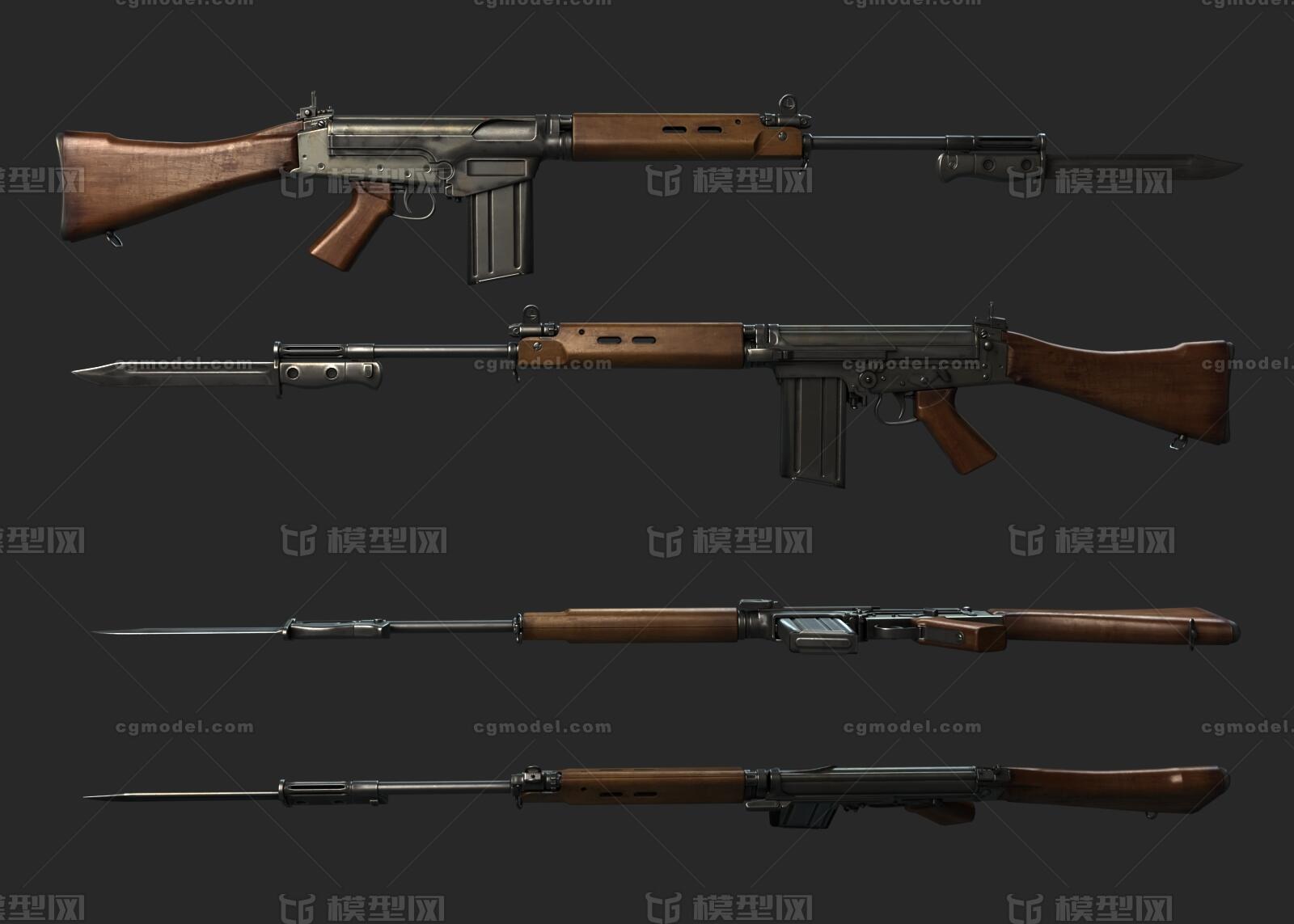 pbr fn-fal 印度英萨斯自动步枪 英国英菲尔德l1a1自动步枪