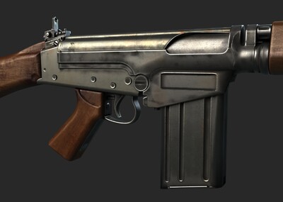 pbr fn-fal 印度英萨斯自动步枪 英国英菲尔德l1a1自动步枪